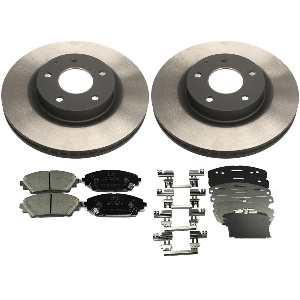 Brake Package, Front: Pads, Rotors & Attachment Kit | Mazda3 Sedan & Hatchback (2014-2016)