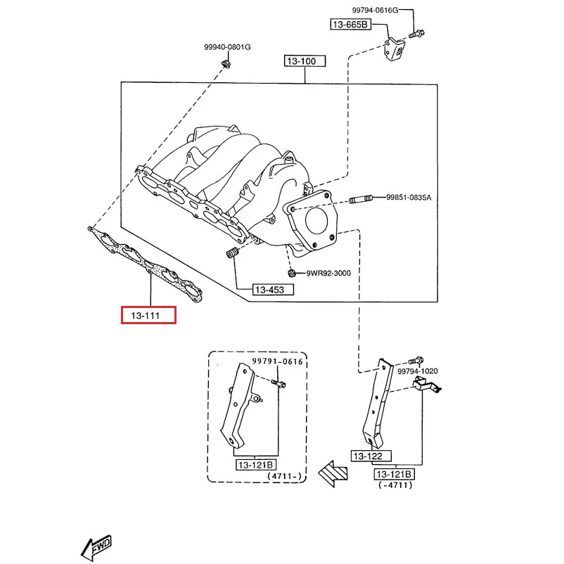 Intake Manifold Gasket | Mazda Protege (1999-2003) - Image 2