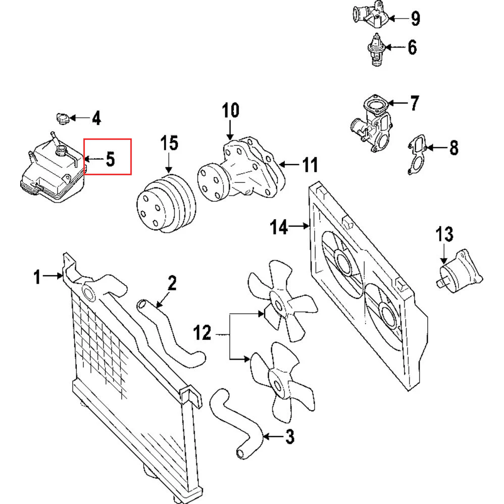 Radiator Coolant Overflow Reservoir Expansion Tank | Mazda RX-8 (2004-2011) - Image 3