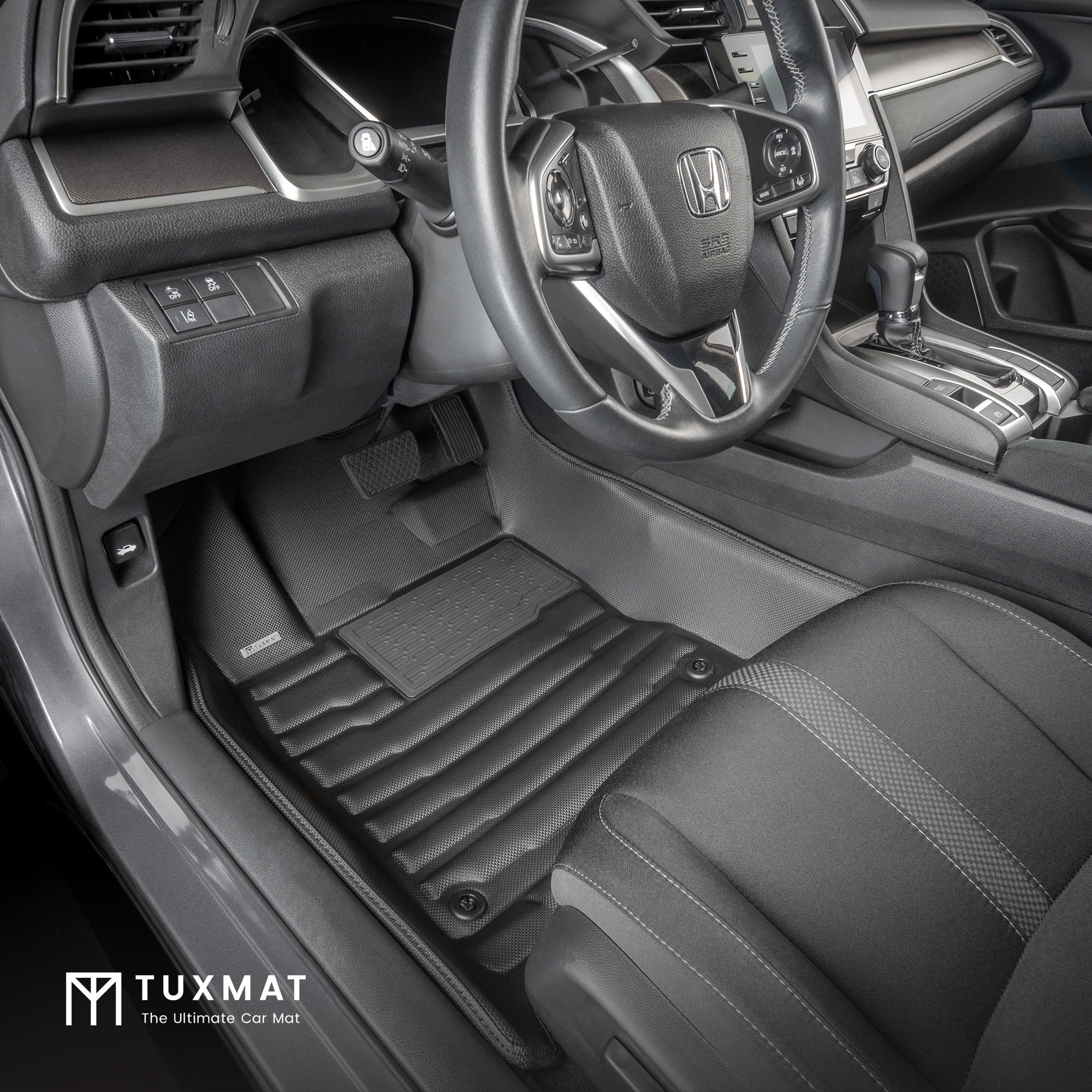 TuxMat Floor Mats (Front & Rear) | Honda Civic Sedan & Hatchback [incl. Type R] (2016-2021) - Image 3